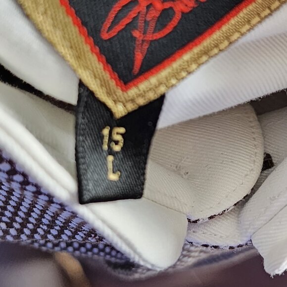 Biedermann Beige White Colorblock Woven 100% Cotton Button Front Shirt - Picture 5 of 6